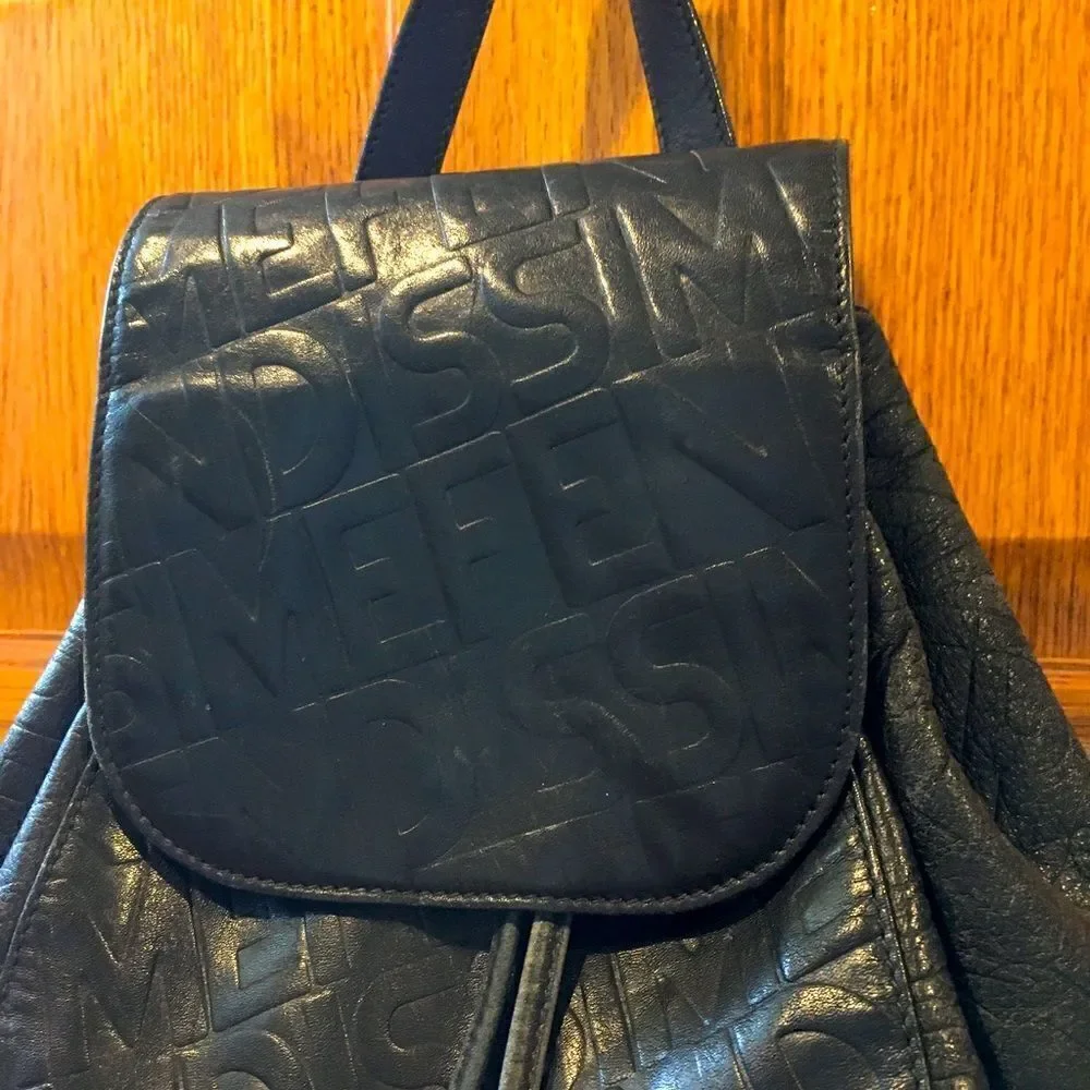Fendissime Black leather backpack